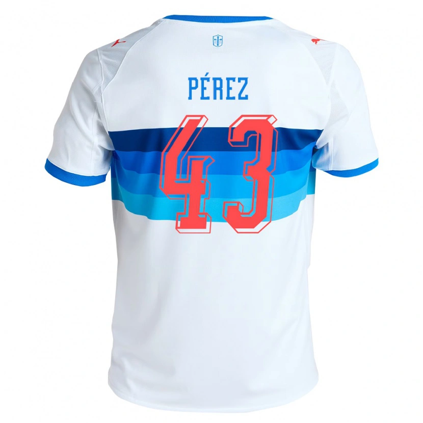 Danxen Hombre Camiseta Amaro Pérez #43 Blanco Azul Cielo 1ª Equipación 2026/27 La Camisa México