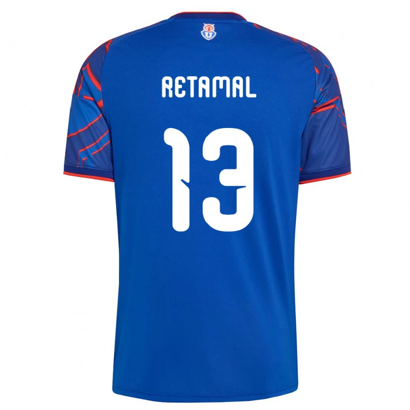Danxen Hombre Camiseta David Retamal #13 Azul Real Rojo 1ª Equipación 2026/27 La Camisa México