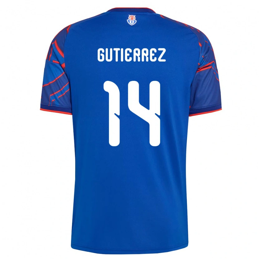 Danxen Hombre Camiseta Ana Gutiérrez #14 Azul Real Rojo 1ª Equipación 2026/27 La Camisa México