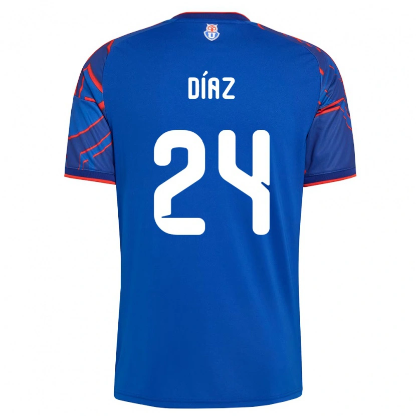 Danxen Hombre Camiseta Antonio Díaz #24 Azul Real Rojo 1ª Equipación 2026/27 La Camisa México