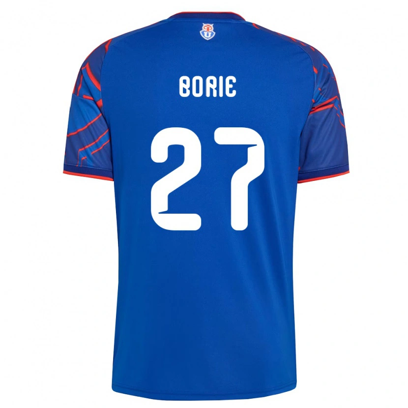 Danxen Hombre Camiseta Emilie Borie #27 Azul Real Rojo 1ª Equipación 2026/27 La Camisa México