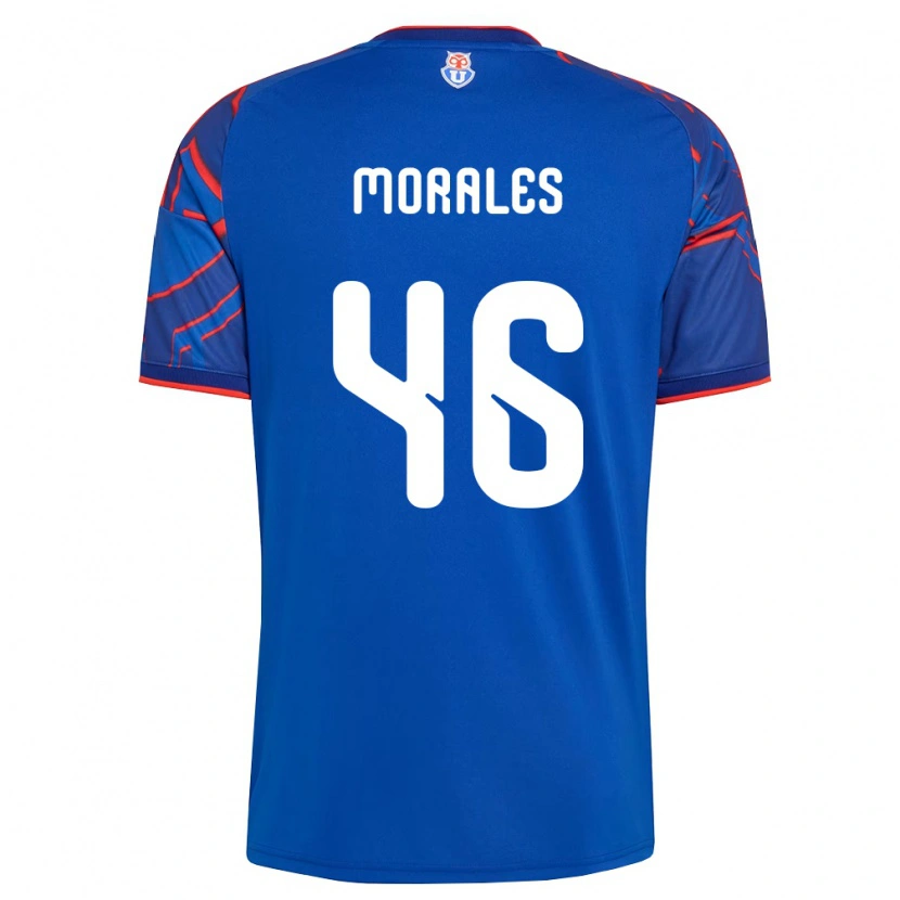 Danxen Hombre Camiseta Bastián Morales #46 Azul Real Rojo 1ª Equipación 2026/27 La Camisa México