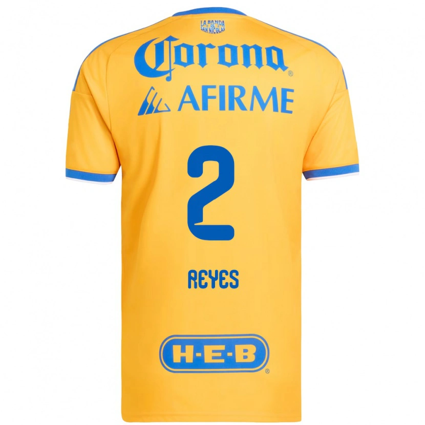 Danxen Hombre Camiseta Francisco Reyes #2 Amarillo Azul 1ª Equipación 2026/27 La Camisa México