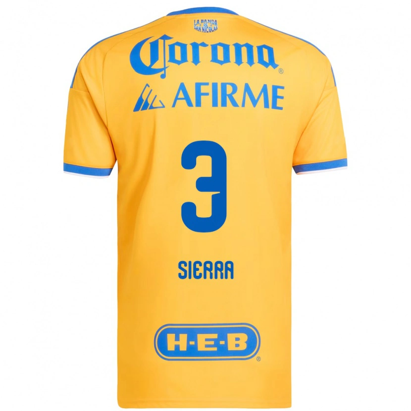 Danxen Hombre Camiseta Bianca Sierra #3 Amarillo Azul 1ª Equipación 2026/27 La Camisa México
