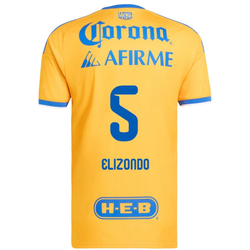 Danxen Hombre Camiseta Fernanda Elizondo #5 Amarillo Azul 1ª Equipación 2026/27 La Camisa México