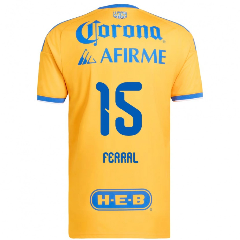 Danxen Hombre Camiseta Cristina Ferral #15 Amarillo Azul 1ª Equipación 2026/27 La Camisa México