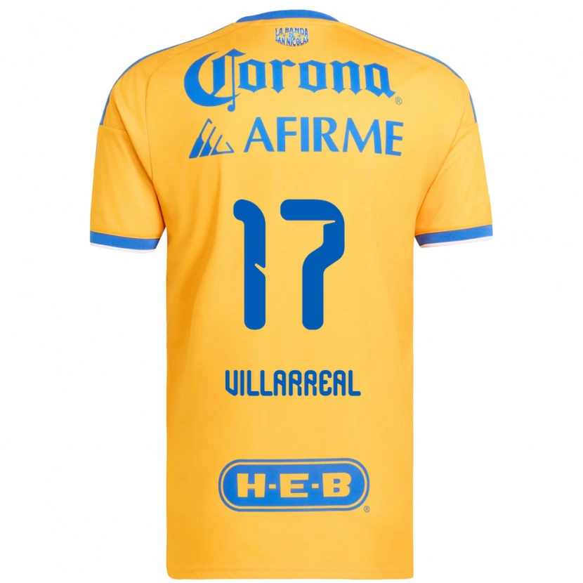 Danxen Hombre Camiseta Natalia Villarreal #17 Amarillo Azul 1ª Equipación 2026/27 La Camisa México