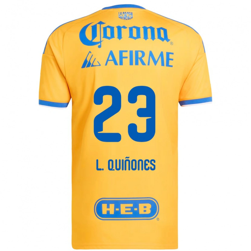 Danxen Hombre Camiseta Luis Quinones #23 Amarillo Azul 1ª Equipación 2026/27 La Camisa México