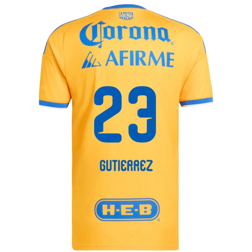 Danxen Hombre Camiseta Jana Gutierrez #23 Amarillo Azul 1ª Equipación 2026/27 La Camisa México