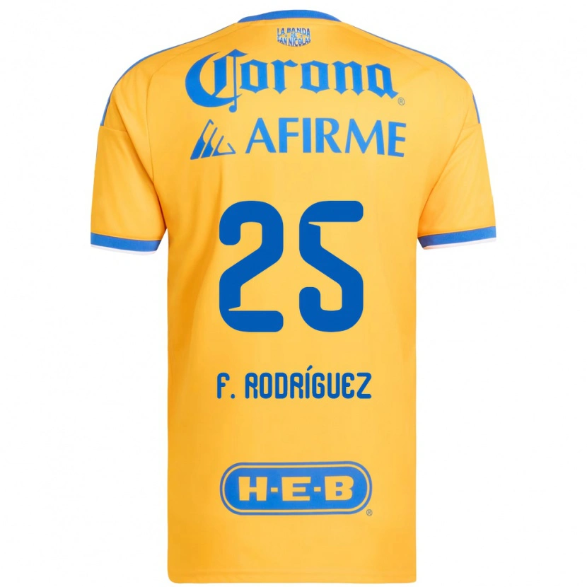 Danxen Hombre Camiseta Felipe Rodríguez #25 Amarillo Azul 1ª Equipación 2026/27 La Camisa México
