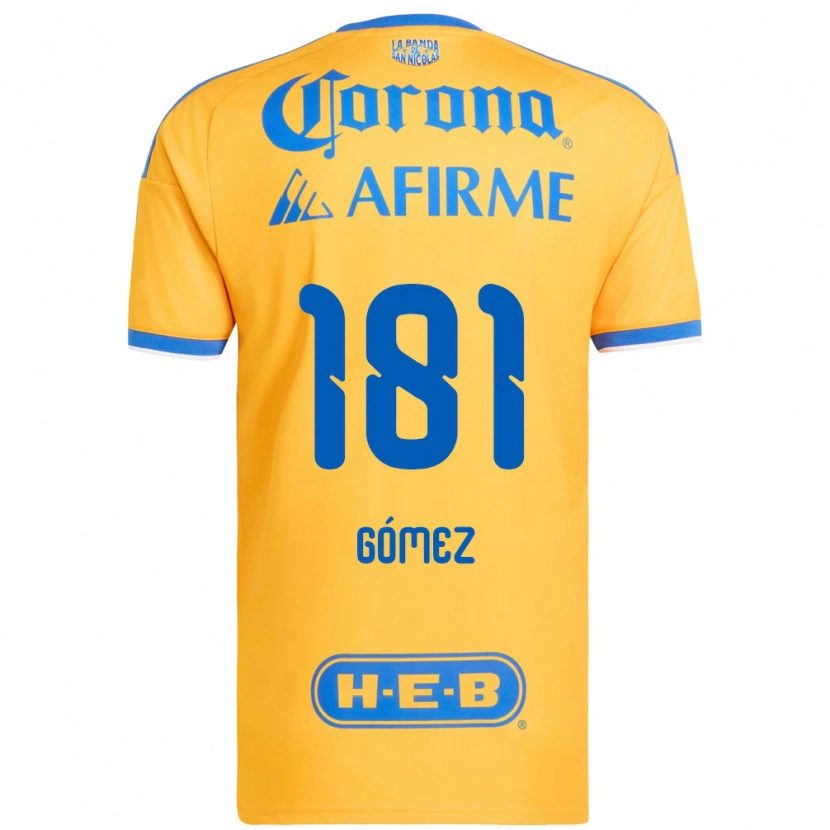 Danxen Hombre Camiseta Luis Gómez #181 Amarillo Azul 1ª Equipación 2026/27 La Camisa México