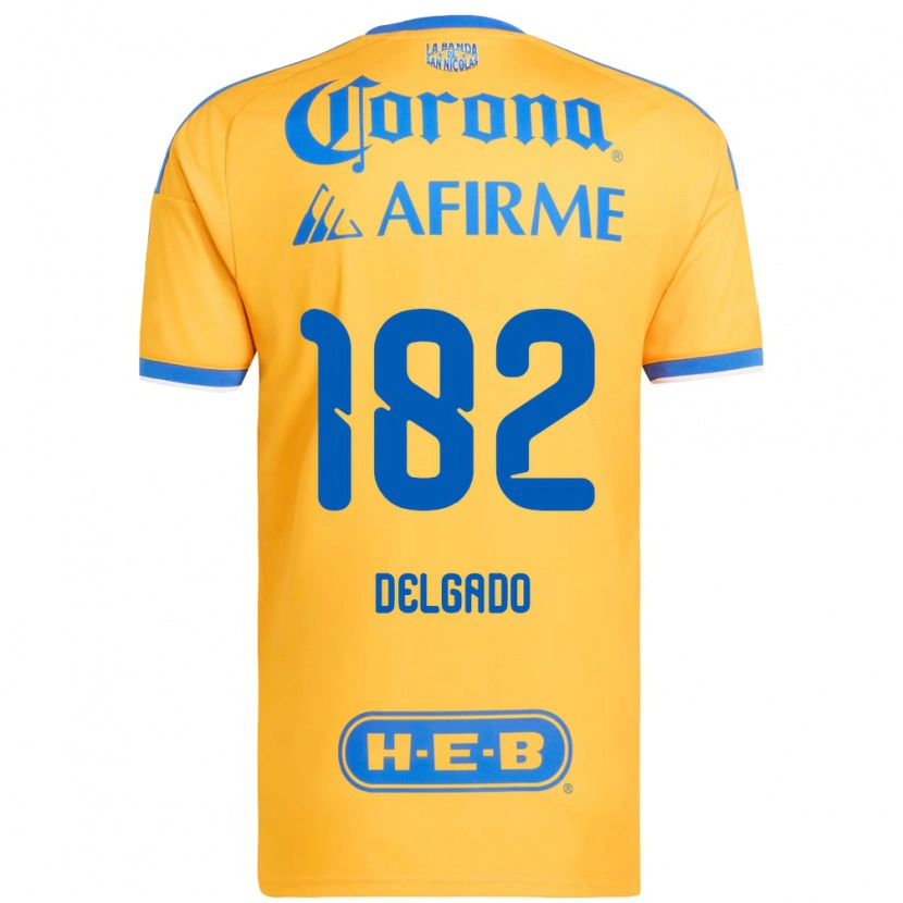 Danxen Hombre Camiseta Arturo Delgado #182 Amarillo Azul 1ª Equipación 2026/27 La Camisa México