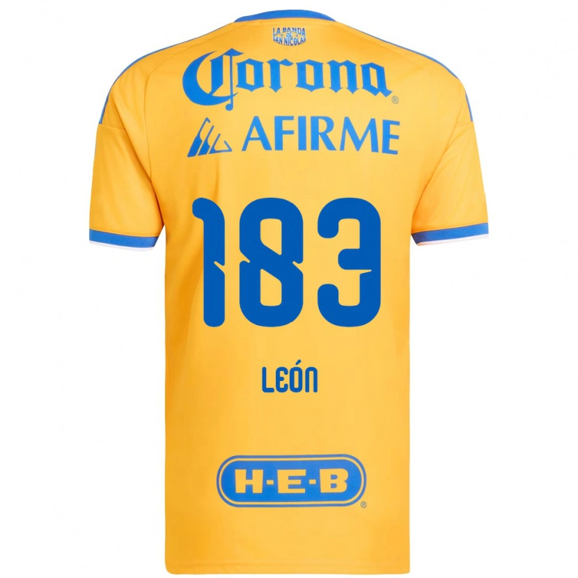 Danxen Hombre Camiseta Gabriel León #183 Amarillo Azul 1ª Equipación 2026/27 La Camisa México