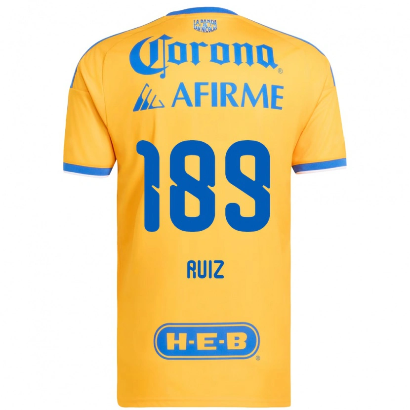 Danxen Hombre Camiseta Óscar Ruiz #189 Amarillo Azul 1ª Equipación 2026/27 La Camisa México