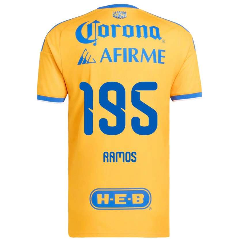 Danxen Hombre Camiseta Rodrigo Ramos #195 Amarillo Azul 1ª Equipación 2026/27 La Camisa México