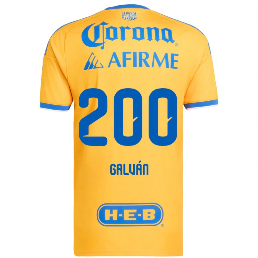 Danxen Hombre Camiseta Isaias Galván #200 Amarillo Azul 1ª Equipación 2026/27 La Camisa México
