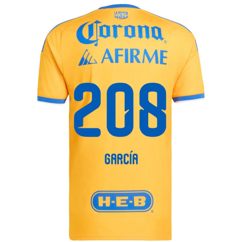 Danxen Hombre Camiseta Ángel García #208 Amarillo Azul 1ª Equipación 2026/27 La Camisa México