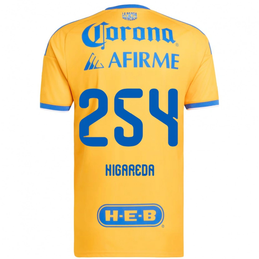 Danxen Hombre Camiseta Dorian Higareda #254 Amarillo Azul 1ª Equipación 2026/27 La Camisa México