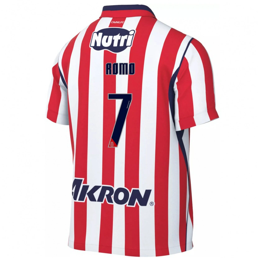 Danxen Hombre Camiseta Luis Romo #7 Rojo Blanco 1ª Equipación 2026/27 La Camisa México