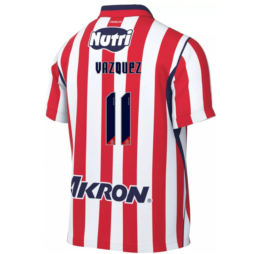 Danxen Hombre Camiseta Anette Vázquez #11 Rojo Blanco 1ª Equipación 2026/27 La Camisa México