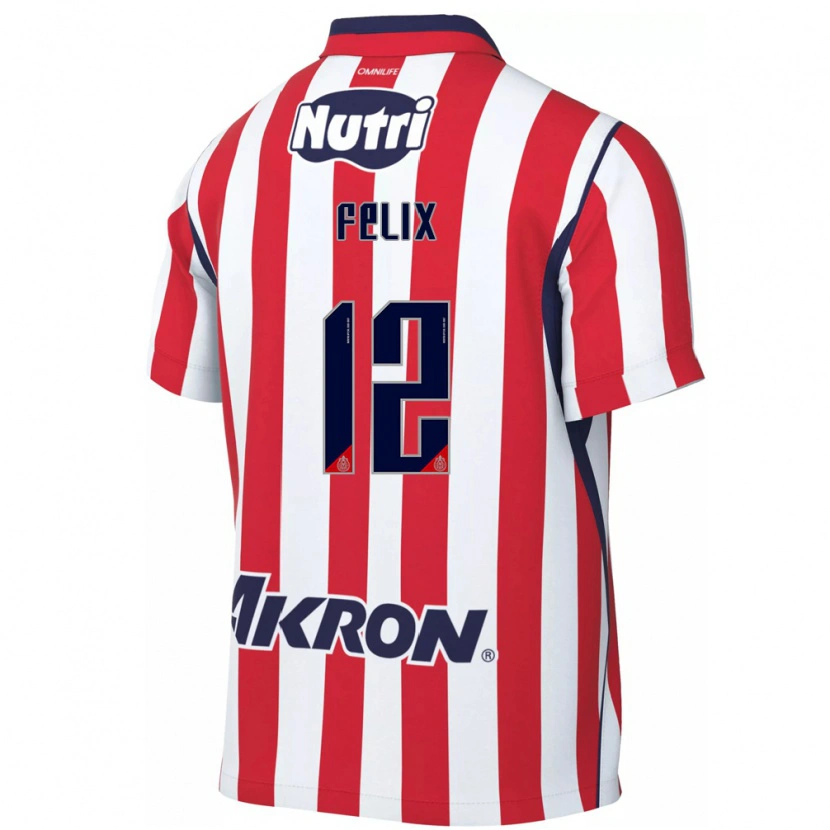 Danxen Hombre Camiseta Blanca Félix #12 Rojo Blanco 1ª Equipación 2026/27 La Camisa México