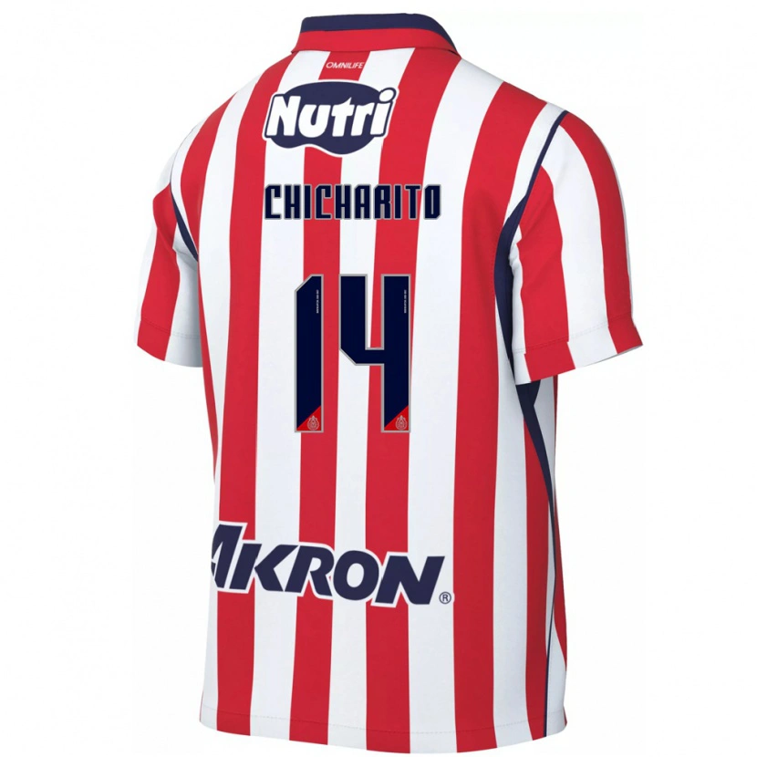 Danxen Hombre Camiseta Chicharito #14 Rojo Blanco 1ª Equipación 2026/27 La Camisa México