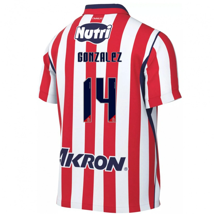 Danxen Hombre Camiseta Ivonne González #14 Rojo Blanco 1ª Equipación 2026/27 La Camisa México