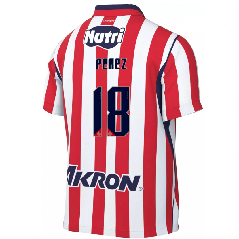 Danxen Hombre Camiseta Jonathan Pérez #18 Rojo Blanco 1ª Equipación 2026/27 La Camisa México