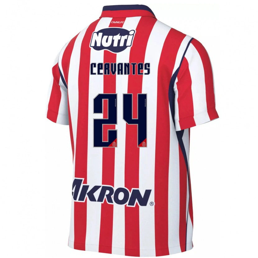 Danxen Hombre Camiseta Alicia Cervantes #24 Rojo Blanco 1ª Equipación 2026/27 La Camisa México