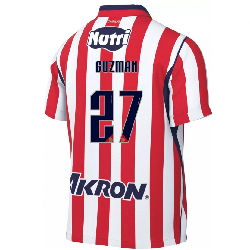 Danxen Hombre Camiseta Kinberly Guzmán #27 Rojo Blanco 1ª Equipación 2026/27 La Camisa México