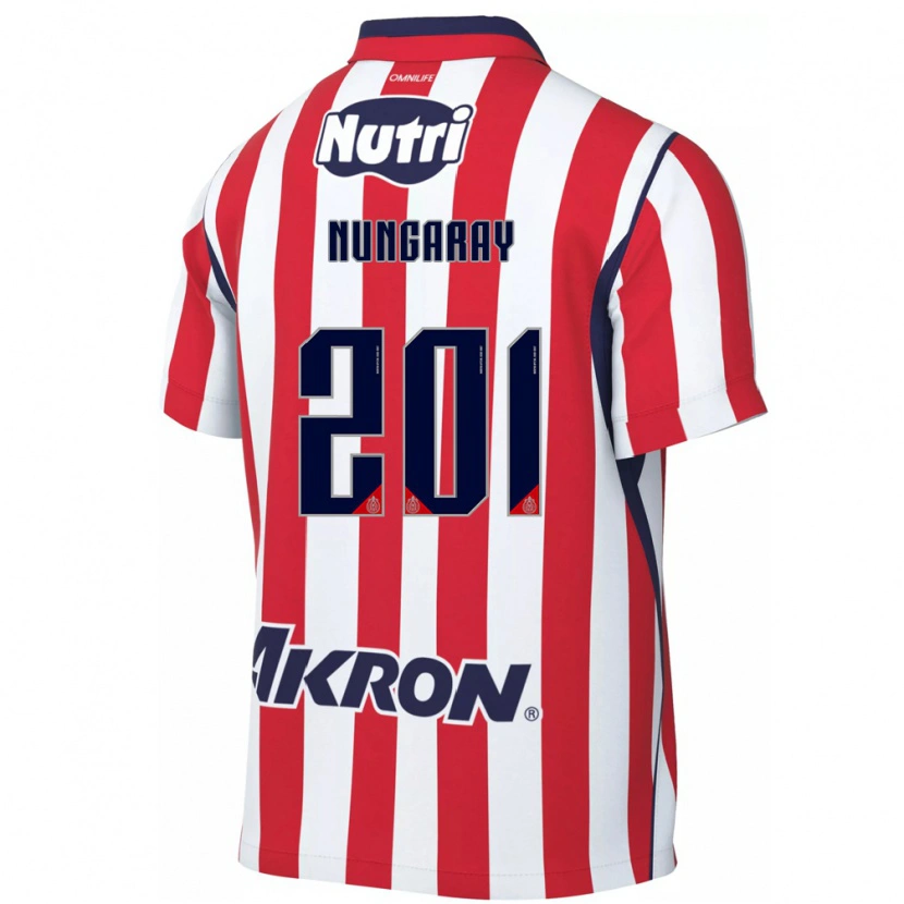 Danxen Hombre Camiseta David Nungaray #201 Rojo Blanco 1ª Equipación 2026/27 La Camisa México