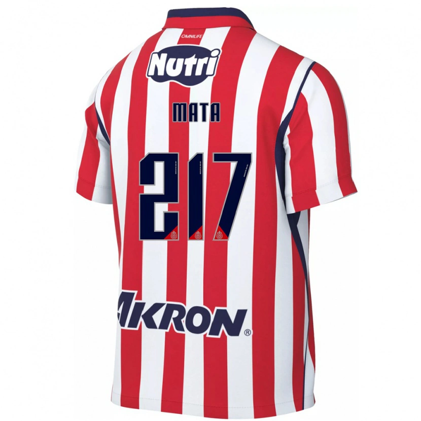 Danxen Hombre Camiseta Hugo Mata #217 Rojo Blanco 1ª Equipación 2026/27 La Camisa México