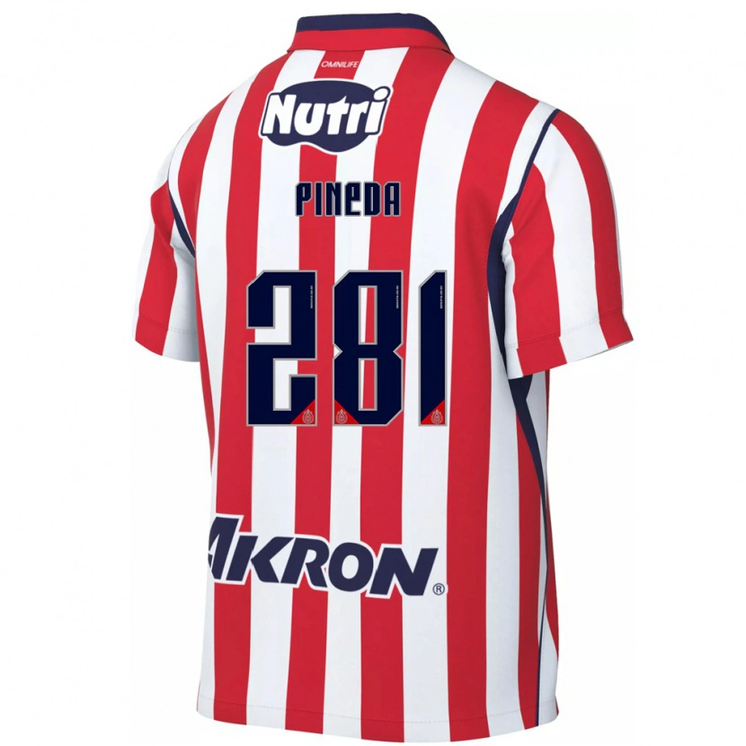 Danxen Hombre Camiseta Xoel Pineda #281 Rojo Blanco 1ª Equipación 2026/27 La Camisa México