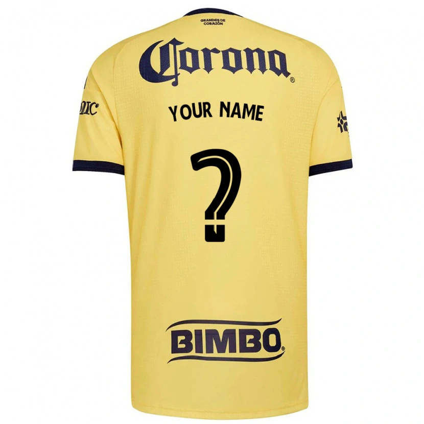 Danxen Hombre Camiseta Su Nombre #0 Amarillo Rojo Negro 1ª Equipación 2026/27 La Camisa México