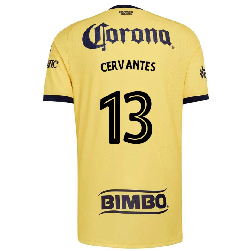 Danxen Hombre Camiseta Alan Cervantes #13 Amarillo Rojo Negro 1ª Equipación 2026/27 La Camisa México
