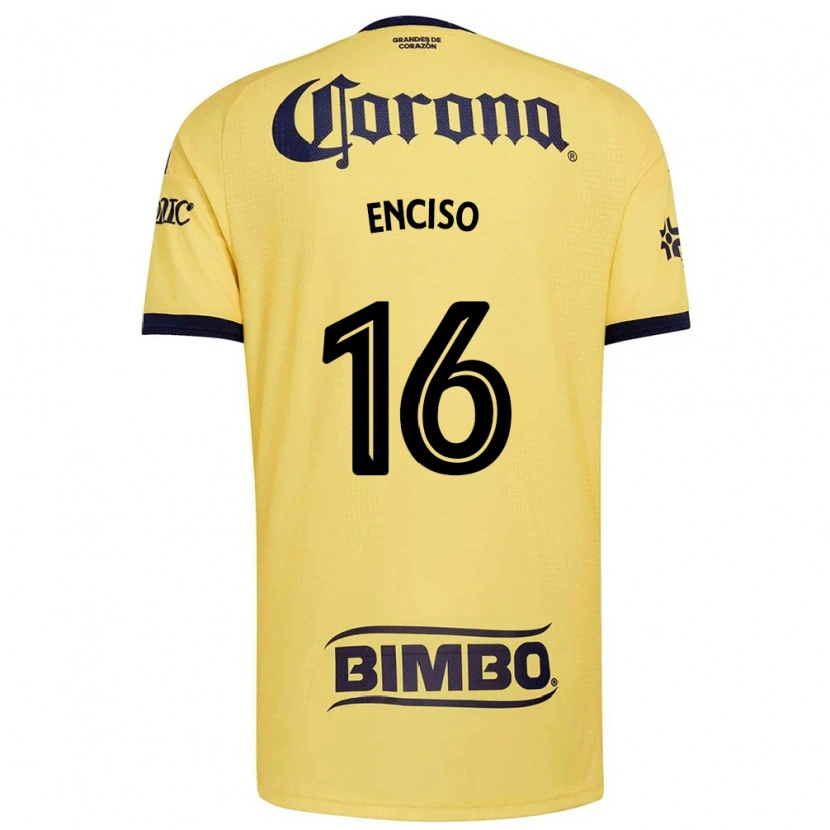 Danxen Hombre Camiseta Sabrina Enciso #16 Amarillo Rojo Negro 1ª Equipación 2026/27 La Camisa México