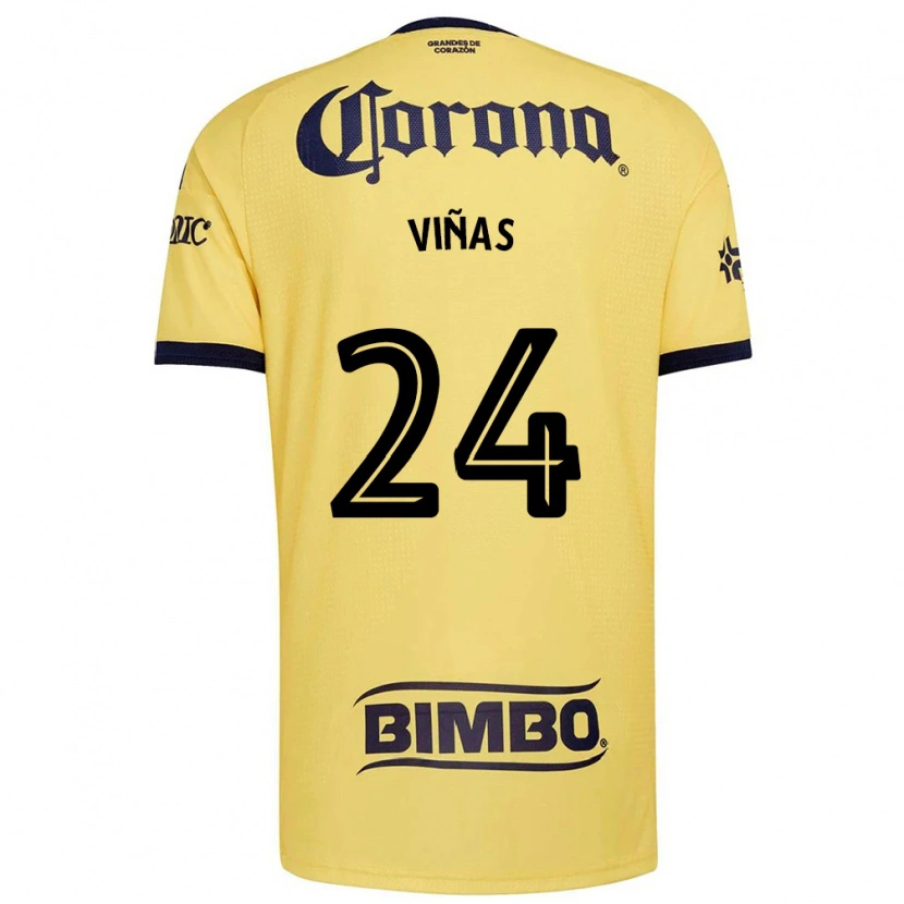 Danxen Hombre Camiseta Federico Viñas #24 Amarillo Rojo Negro 1ª Equipación 2026/27 La Camisa México