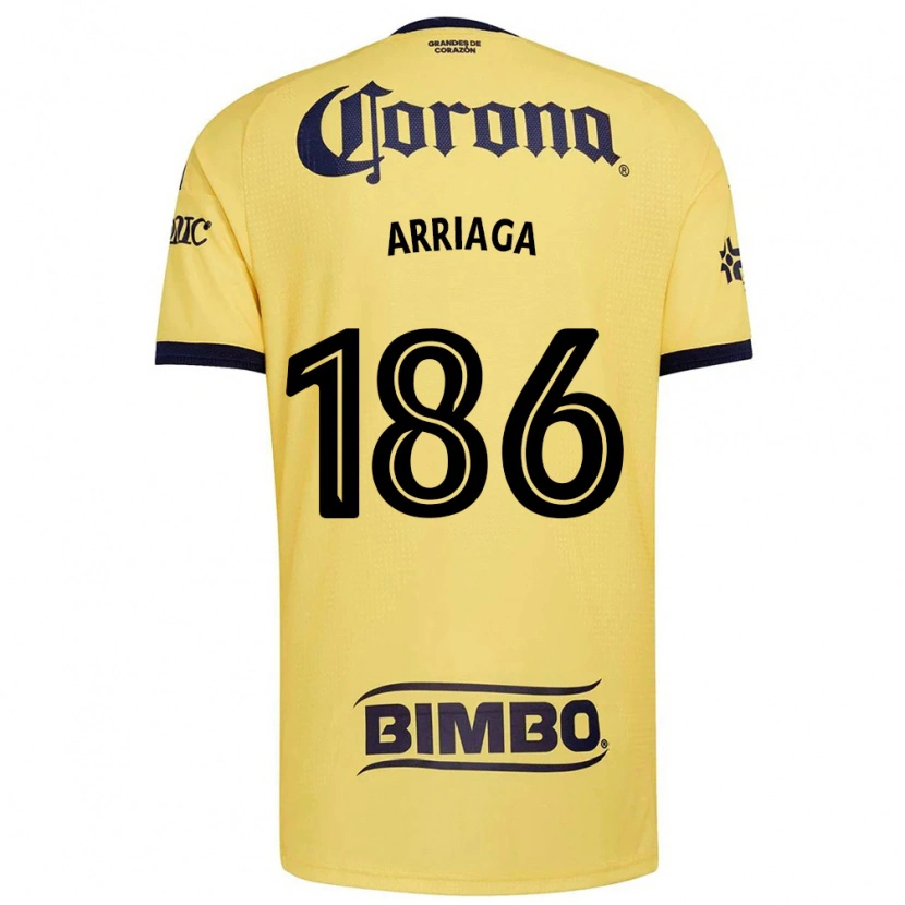 Danxen Hombre Camiseta Diego Arriaga #186 Amarillo Rojo Negro 1ª Equipación 2026/27 La Camisa México