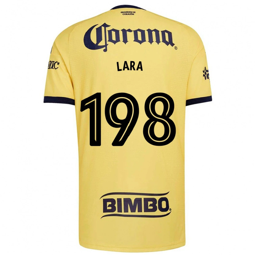 Danxen Hombre Camiseta Guadalupe Lara #198 Amarillo Rojo Negro 1ª Equipación 2026/27 La Camisa México