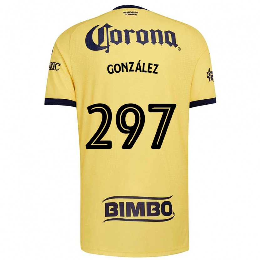 Danxen Hombre Camiseta Océlotl González #297 Amarillo Rojo Negro 1ª Equipación 2026/27 La Camisa México