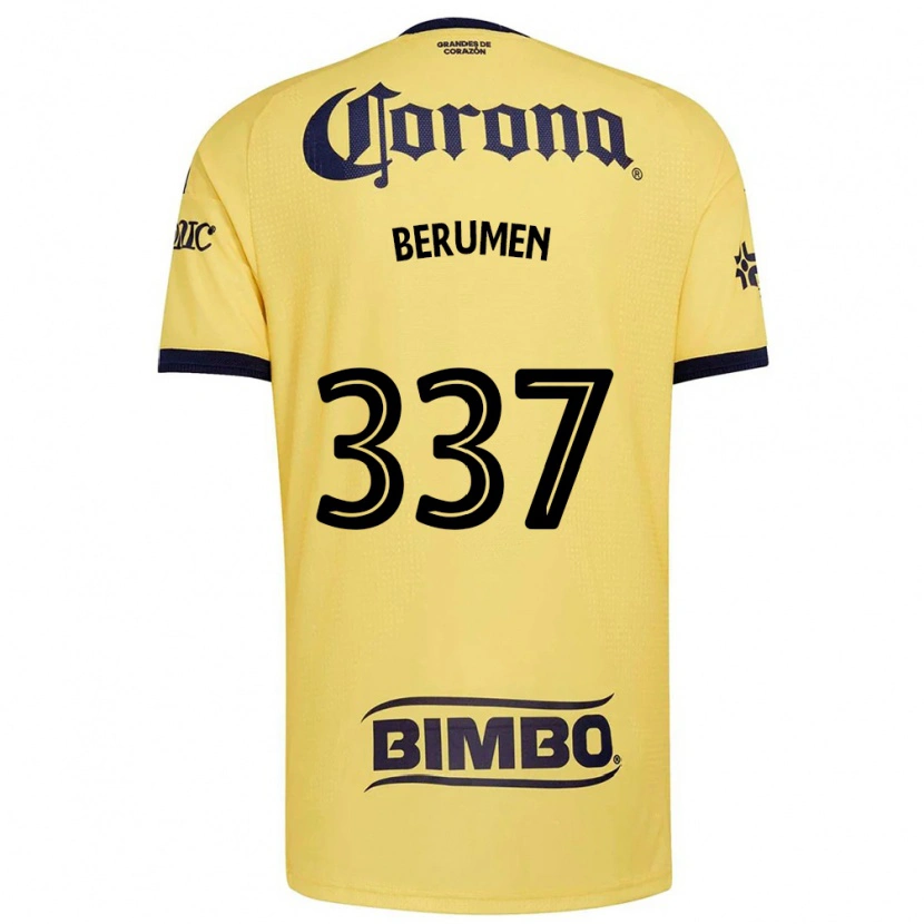 Danxen Hombre Camiseta Gabriel Berumen #337 Amarillo Rojo Negro 1ª Equipación 2026/27 La Camisa México