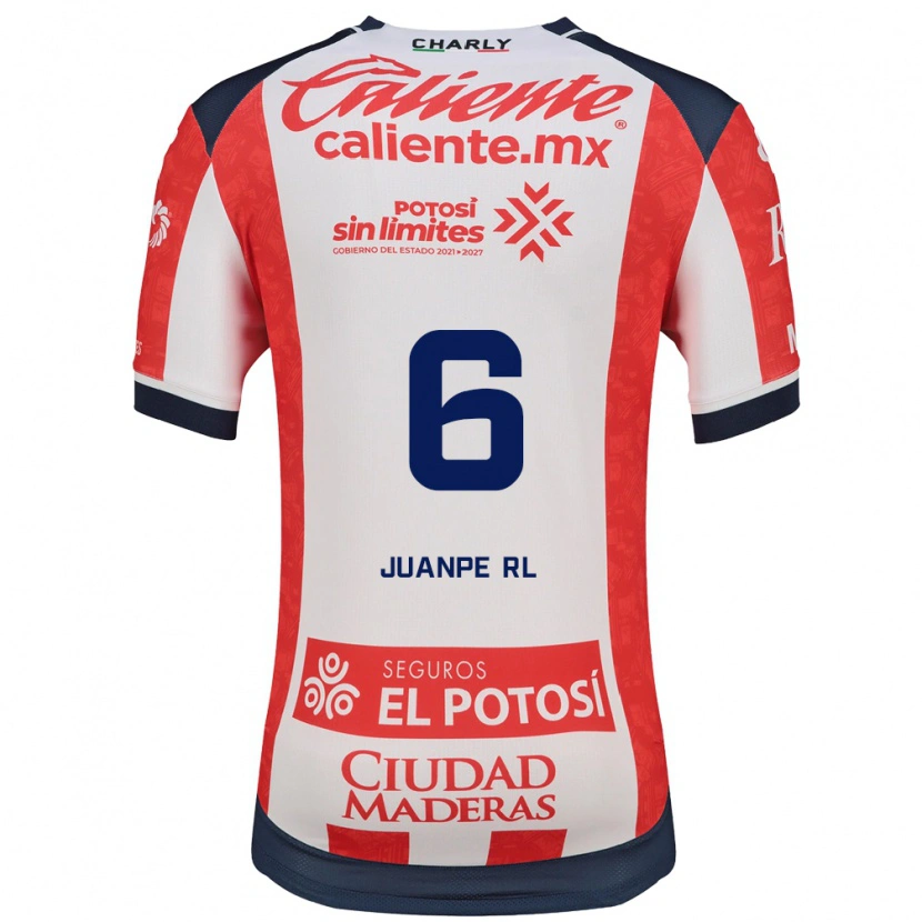 Danxen Hombre Camiseta Juan Pedro Ramírez López #6 Rojo Blanco Negro 1ª Equipación 2026/27 La Camisa México