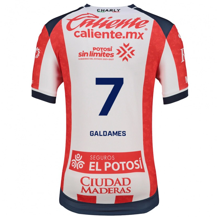 Danxen Hombre Camiseta Benjamín Galdames #7 Rojo Blanco Negro 1ª Equipación 2026/27 La Camisa México