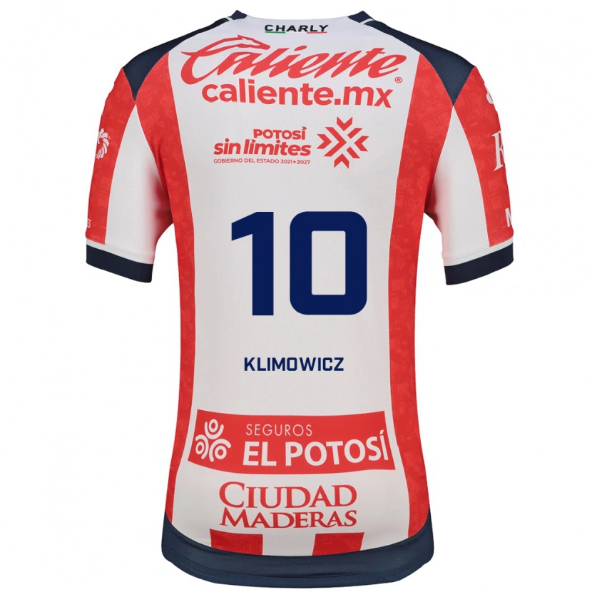Danxen Hombre Camiseta Mateo Klimowicz #10 Rojo Blanco Negro 1ª Equipación 2026/27 La Camisa México