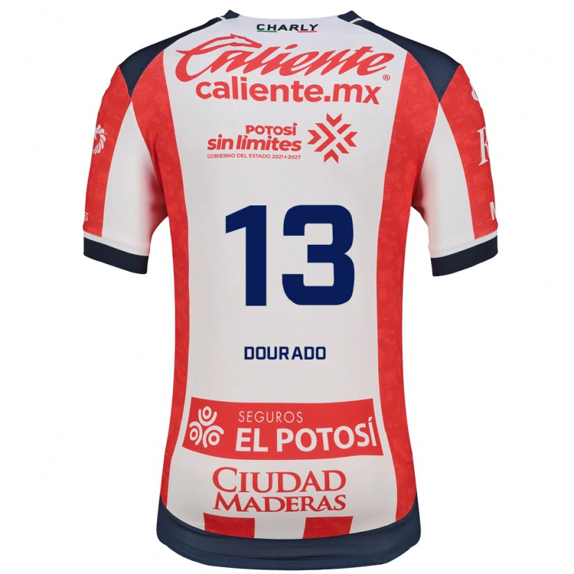 Danxen Hombre Camiseta Rodrigo Dourado #13 Rojo Blanco Negro 1ª Equipación 2026/27 La Camisa México