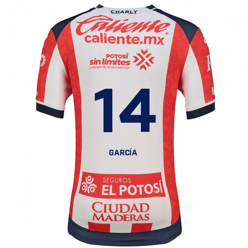 Danxen Hombre Camiseta Miguel García #14 Rojo Blanco Negro 1ª Equipación 2026/27 La Camisa México