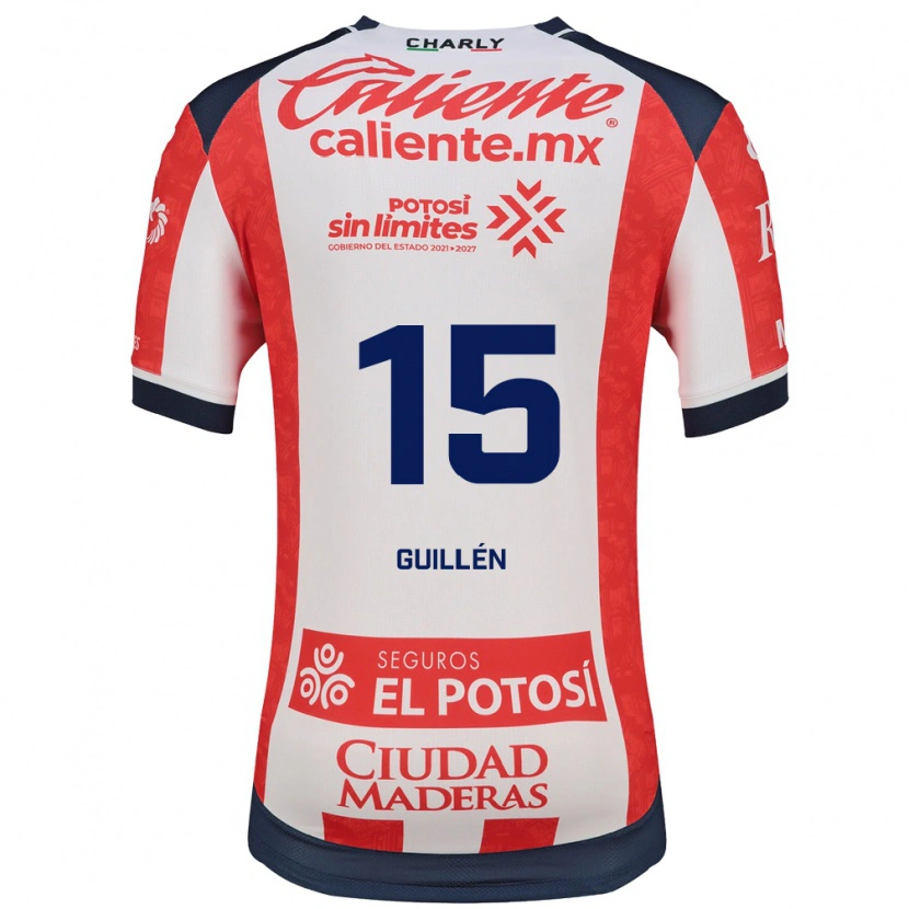 Danxen Hombre Camiseta Daniel Guillen #15 Rojo Blanco Negro 1ª Equipación 2026/27 La Camisa México
