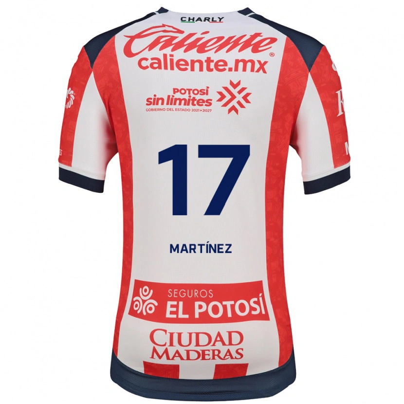 Danxen Hombre Camiseta Gabriel Martínez #17 Rojo Blanco Negro 1ª Equipación 2026/27 La Camisa México