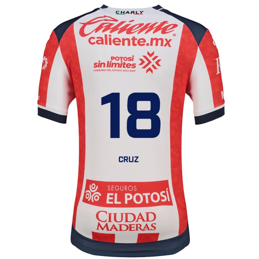 Danxen Hombre Camiseta Aldo Cruz #18 Rojo Blanco Negro 1ª Equipación 2026/27 La Camisa México