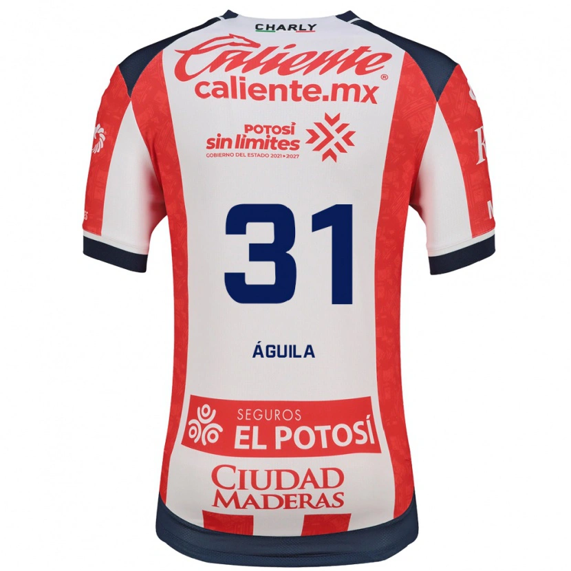 Danxen Hombre Camiseta Eduardo Águila #31 Rojo Blanco Negro 1ª Equipación 2026/27 La Camisa México